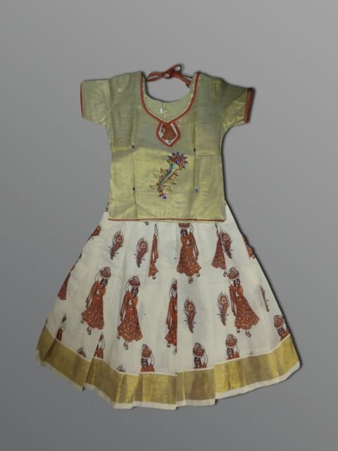 Girls Traditional Skirts Tops Silky Finish