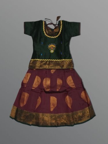 Girls Traditional Skirts Tops Silky Finish