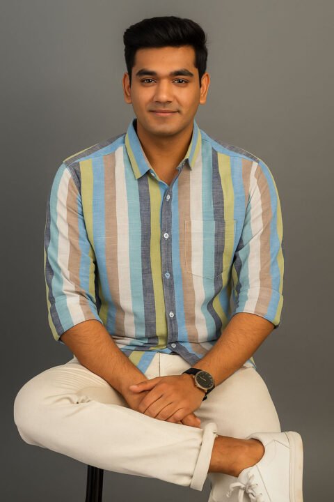 Jack Vault Regular Fit Full Sleeves Shirt - MultiColour stripes