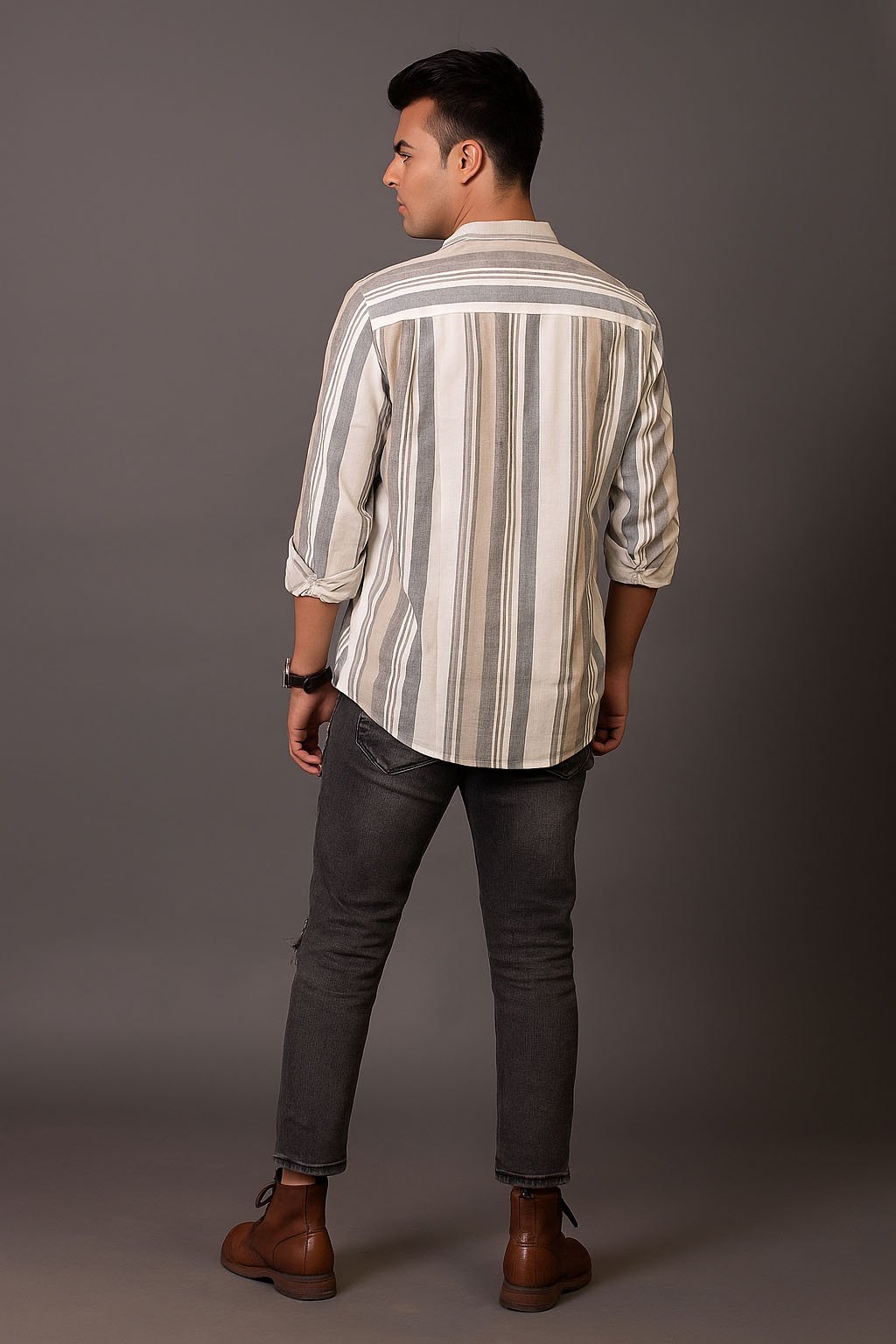 Men’s Stripes Shirt | Regular Fit – Signature – MultiColour stripes - Image 2