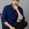 Men’s Solid Shirt | Regular Fit – Signature – Navy Blue