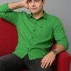 Men’s Solid Shirt | Regular Fit – Daily – Sap Green