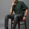 Men’s Printed Shirt | Regular Fit – Signature – Dark Leaf Green