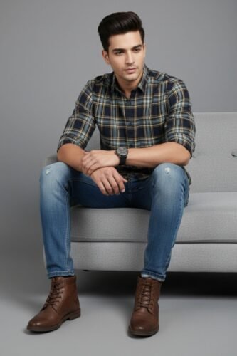 Men’s Checked Shirt | Regular Fit – Signature – Multicolour Checked