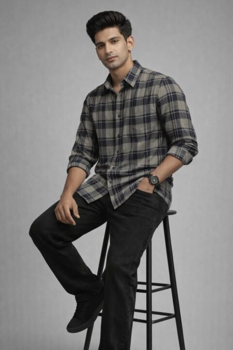 Men’s Checked Shirt | Regular Fit – Signature – Multi colour Checked