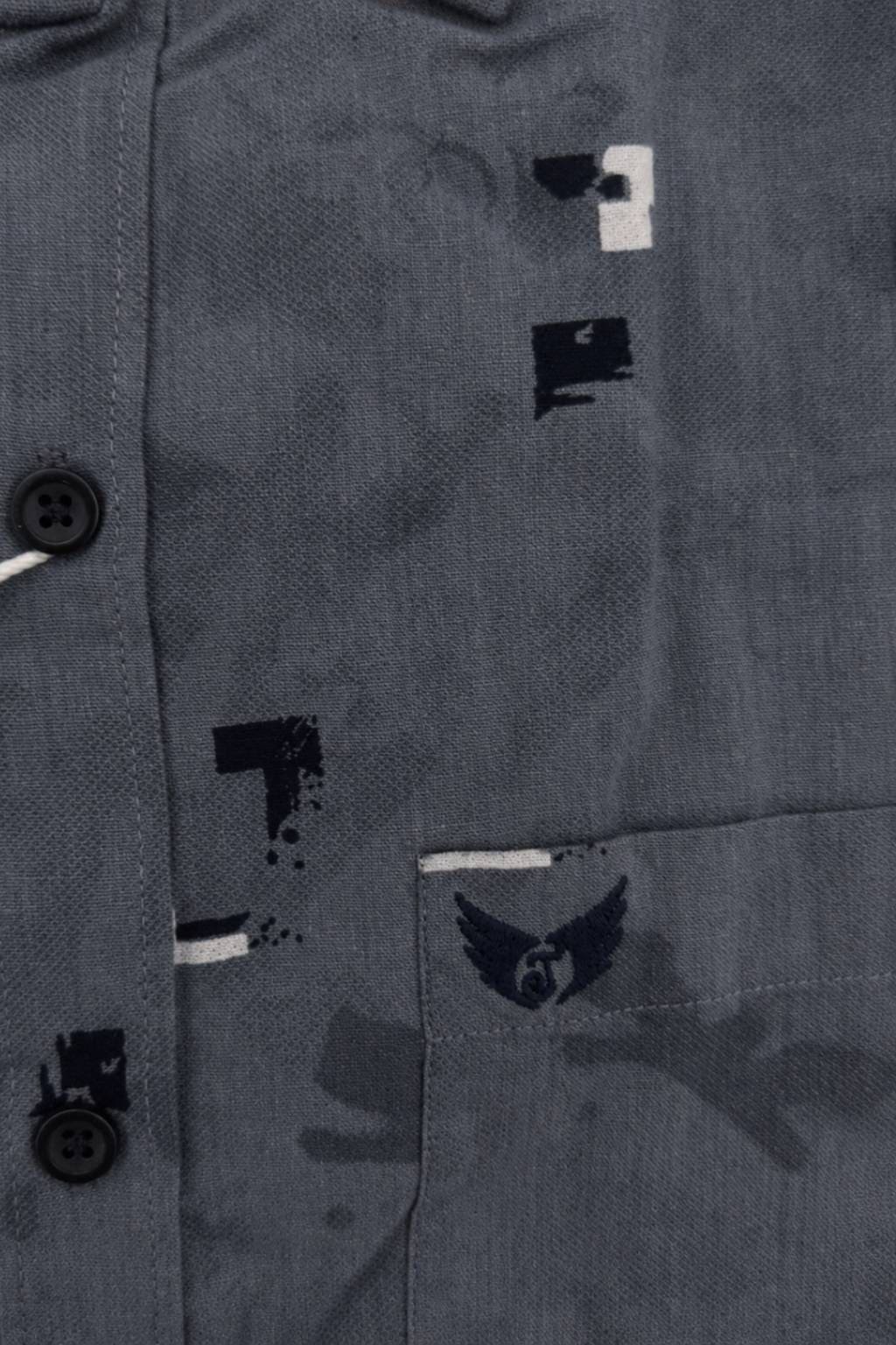 Men’s Printed Shirt | Regular Fit – Signature – Dark Grey - Image 4