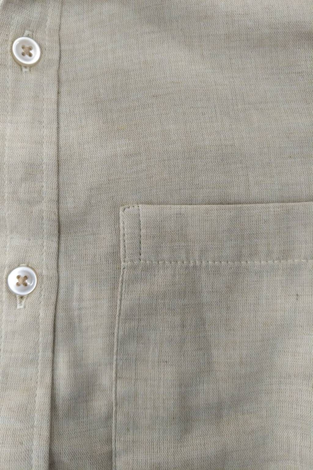 Men’s Solid Shirt | Regular Fit – Signature – Beige - Image 5