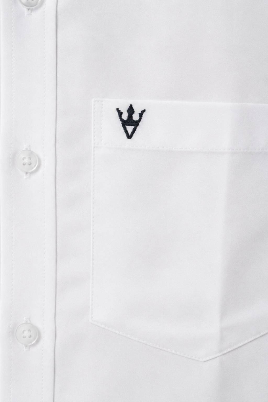 Men’s Solid Shirt | Half Sleeves – Regular Fit – Signature – White - Image 4