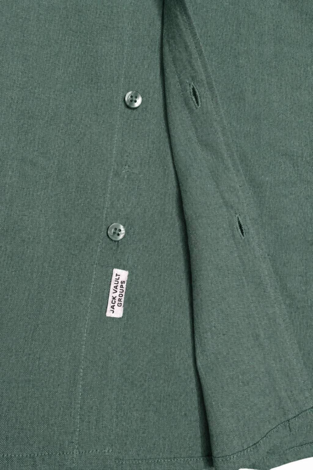 Men’s Solid Shirt | Regular Fit – Signature – Green - Image 6