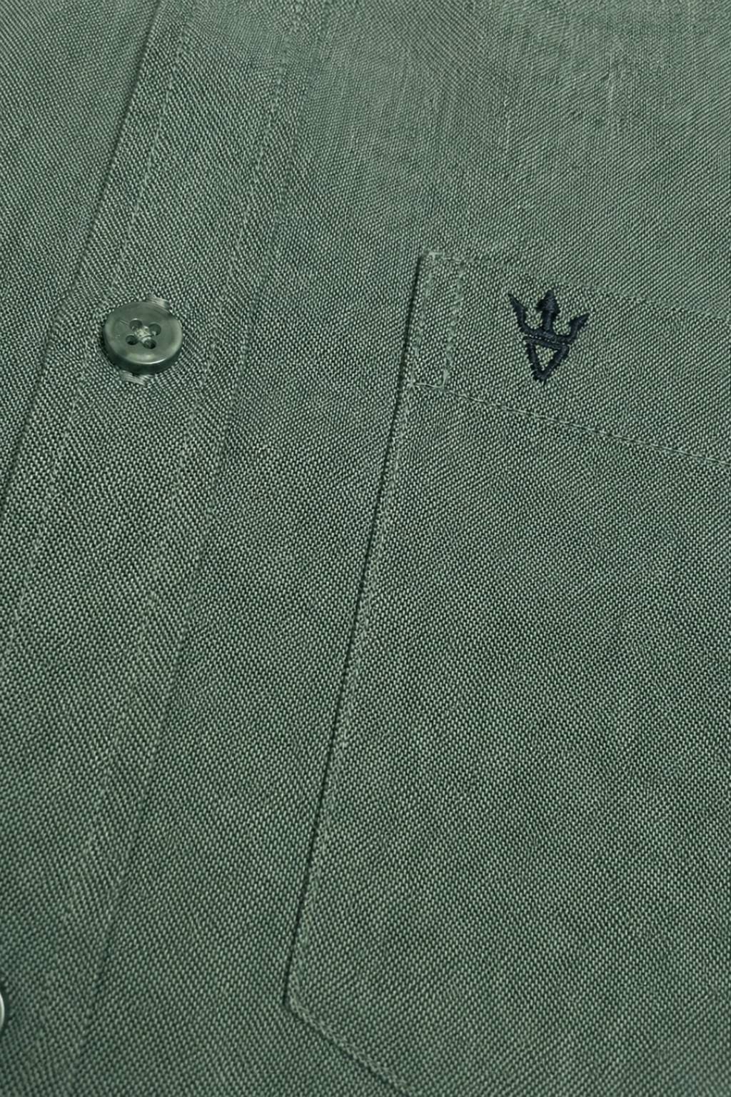 Men’s Solid Shirt | Regular Fit – Signature – Green - Image 7