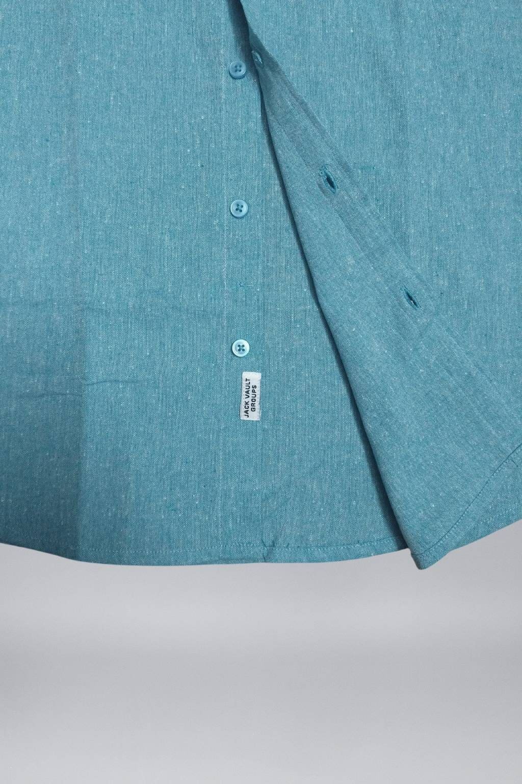 Men’s Solid Shirt | Regular Fit – Signature – Electric Blue - Image 6