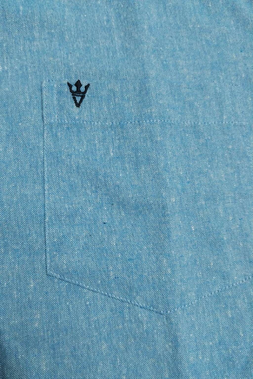 Men’s Solid Shirt | Regular Fit – Signature – Electric Blue - Image 5
