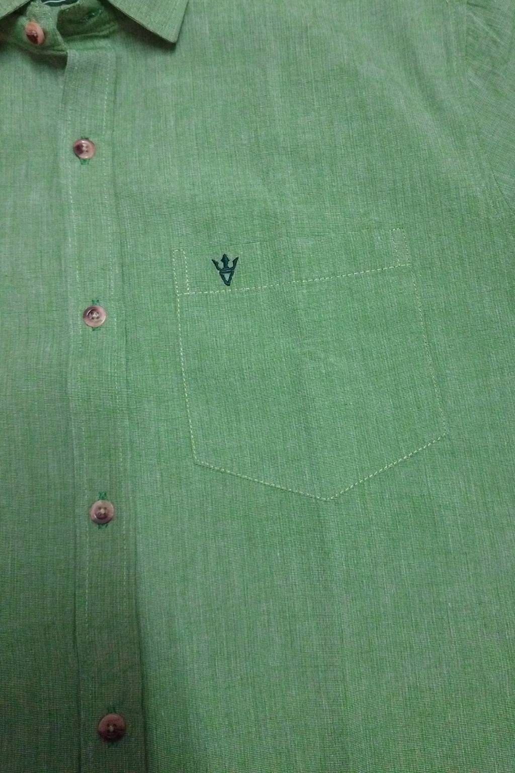 Men’s Solid Shirt | Regular Fit – Signature – Sap Green - Image 8