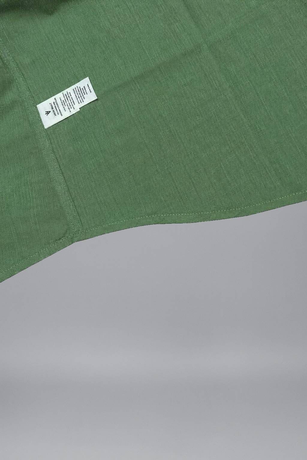 Men’s Solid Shirt | Regular Fit – Signature – Sap Green - Image 7
