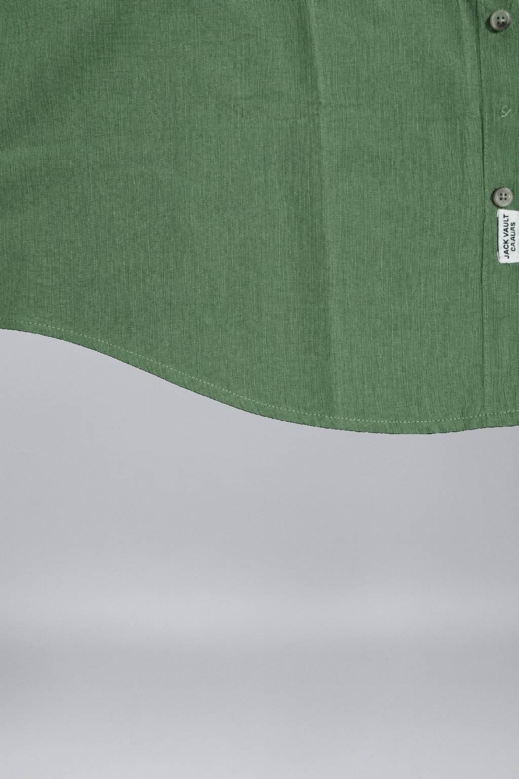 Men’s Solid Shirt | Regular Fit – Signature – Sap Green - Image 6